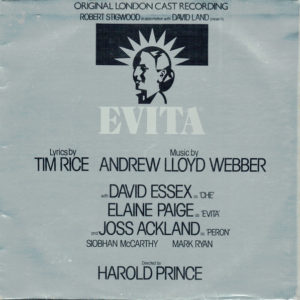 Original London Cast* Recording,  Robert Stigwood  In Association With David Land Presents, Lyrics By  Tim Rice , Music By  Andrew Lloyd Webber - Evita (LP, Album, Gat)