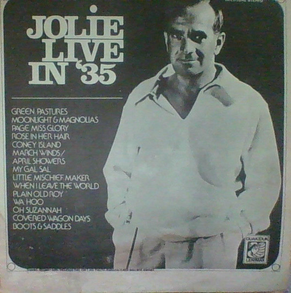 Al Jolson - Jolie Live In '35 (LP)