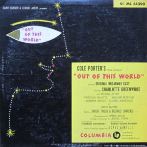 Cole Porter - Out Of This World (LP, Album, Mono)