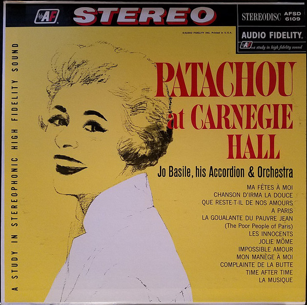 Patachou - Patachou At Carnegie Hall (LP, Album, M/Print, RE)