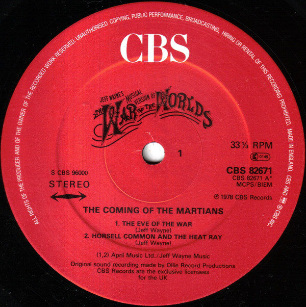 Jeff Wayne - Jeff Wayne's Musical Version Of The War Of The Worlds (2xLP, Album, RP, Red)
