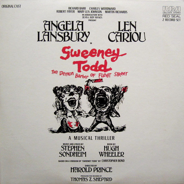 Angela Lansbury / Len Cariou - Sweeney Todd: The Demon Barber Of Fleet Street (Original Cast Recording) (2xLP, Album, Gat)