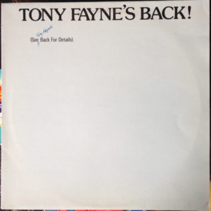 Tony Fayne - Tony Fayne's Back (LP, Mono)