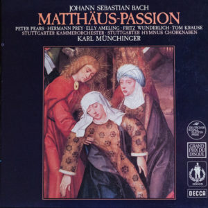 Johann Sebastian Bach - Peter Pears, Hermann Prey, Elly Ameling, Fritz Wunderlich, Tom Krause, Stuttgarter Kammerorchester, Stuttgarter Hymnus Chorknaben*, Karl Münchinger - Matthäus - Passion (4xLP + Box)