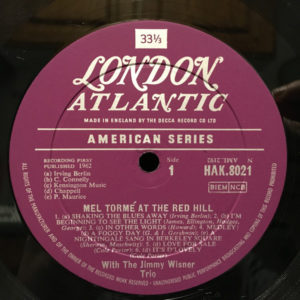 Mel Torme* - At The Red Hill (LP, Mono)