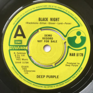 Deep Purple - Black Night / Strange Kind Of Woman (7", Single, Promo)
