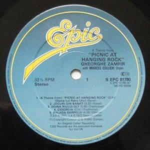 Gheorghe Zamfir - A Theme From Picnic At Hanging Rock (LP, Album, RE)