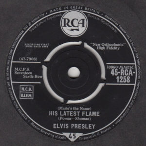Elvis Presley - (Marie's The Name) His Latest Flame (7", Single)
