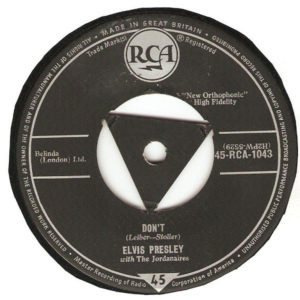 Elvis Presley With The Jordanaires - Don't (7", Single, Tri)