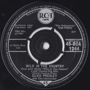 Elvis Presley - Wild In The Country (7", Single)