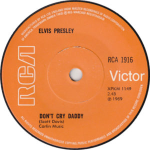 Elvis Presley - Don't Cry Daddy / Rubberneckin' (7", Single, Sol)