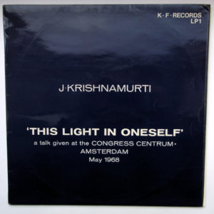 J. Krishnamurti* - This Light In Oneself (LP, Album)