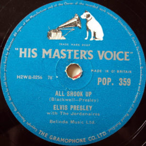Elvis Presley With The Jordanaires - All Shook Up / That's When Your Heartaches Begin (Shellac, 10", Single)