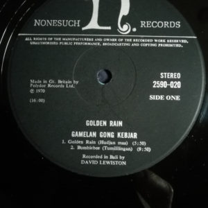 Various - Golden Rain (Balinese Gamelan Music - Ketjak: The Ramayana Monkey Chant) (LP, Album)