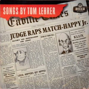 Tom Lehrer - Songs By Tom Lehrer (10")